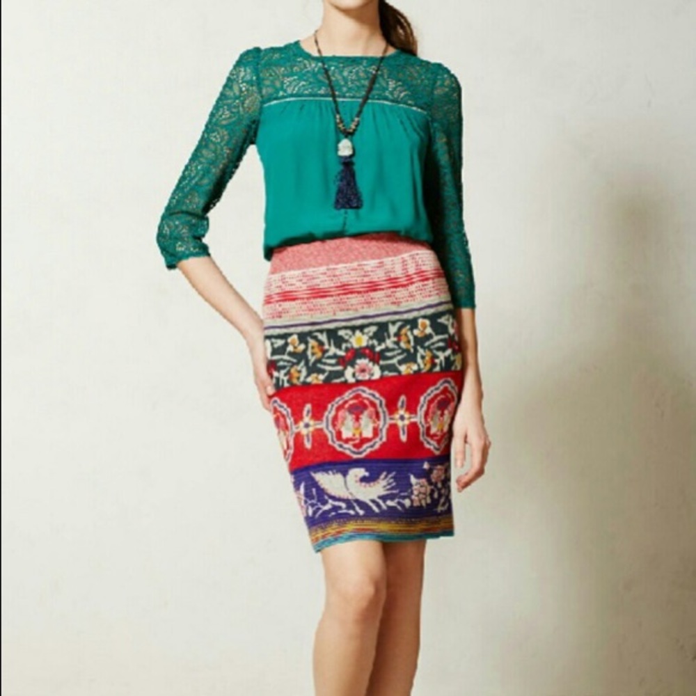 Anthropologie Moth Chava Pencil Skirt